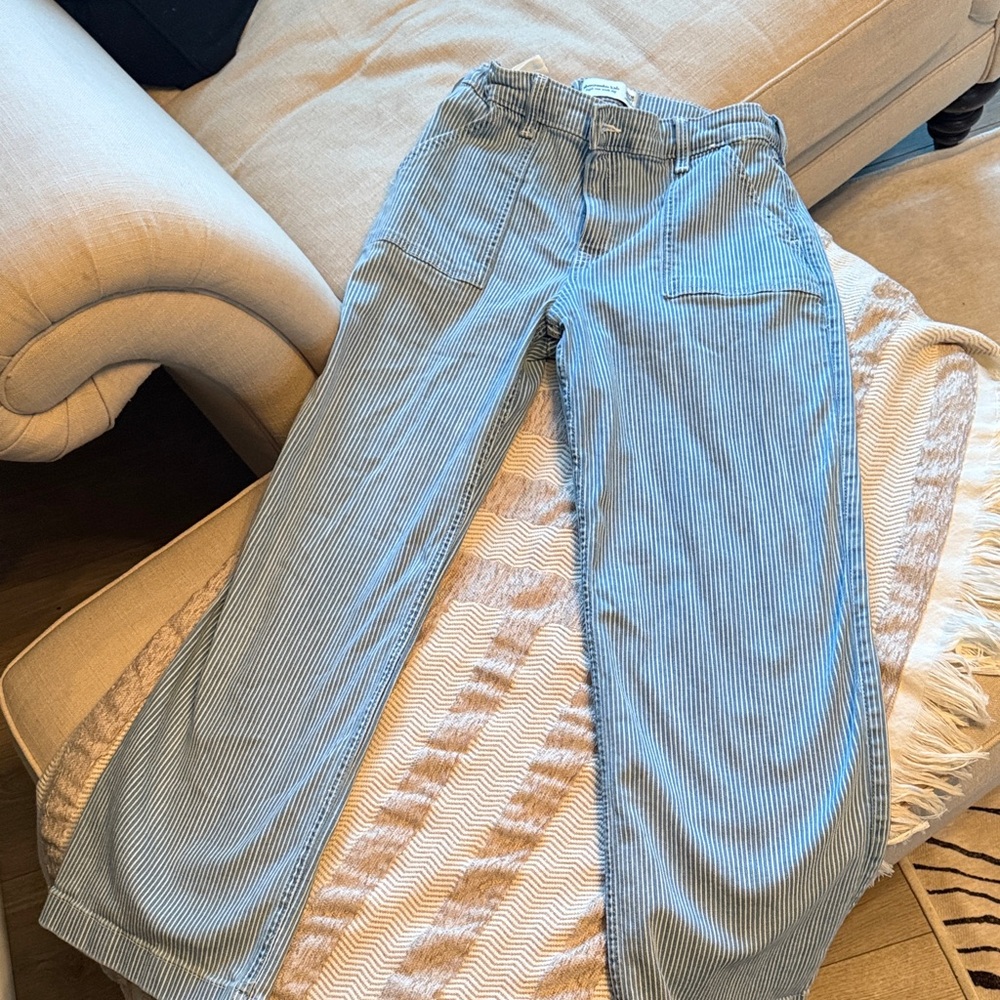 Abercrombie Kids Blue Striped Jeans